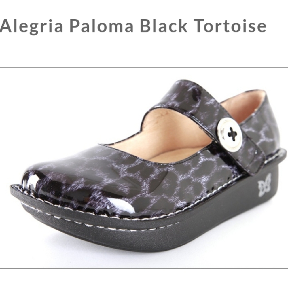 ALEGRIA PALOMA BLACK TORTOISE Size 9.5